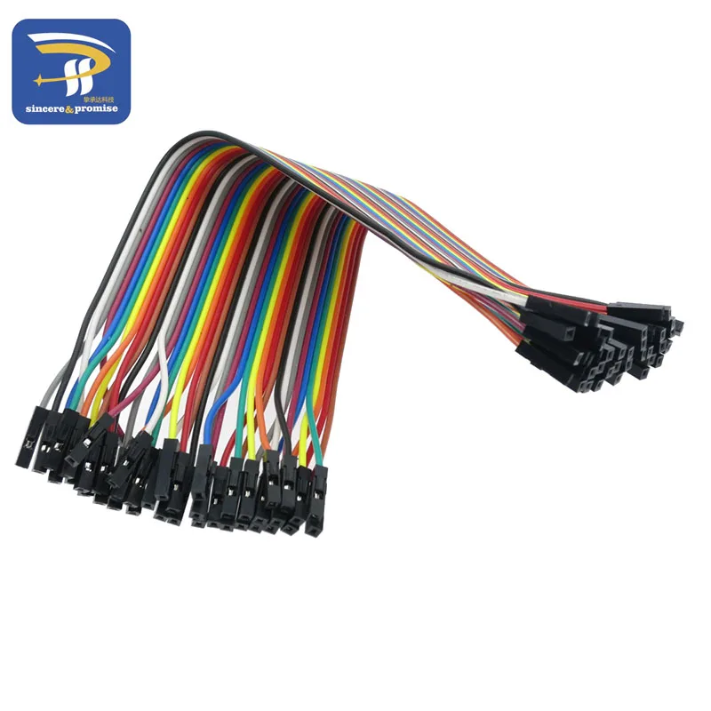 40 шт в ряд Dupont кабель 20 см 2 54 мм 1pin 1p Женский Соединительный провод для Arduino