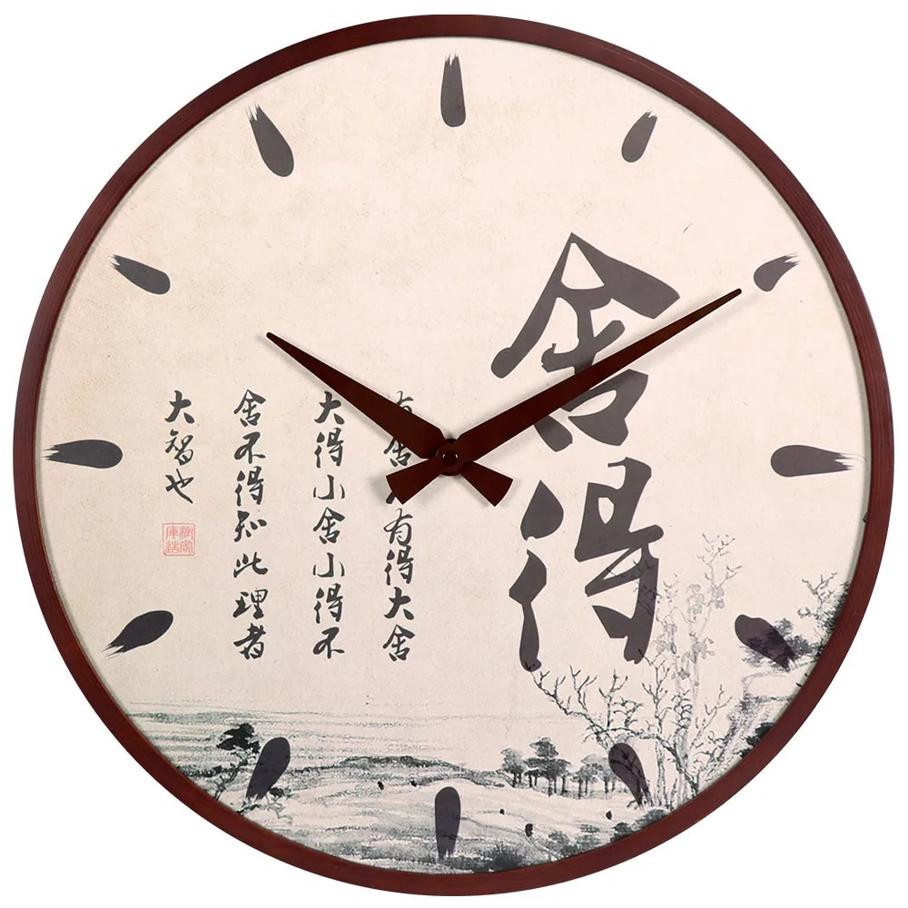 

New Wall Clock 40cm Wooden Circular Wall Clock For Home Decoration Silent Movement Large Wall Watch Modern Design Duvar Saati