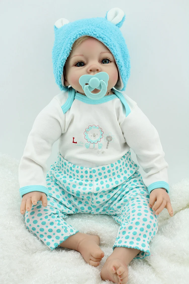 

22" NPK Silicone Reborn Baby Dolls Lovely Doll Reborn babies for children bebe Gift Reborn boneca Brinquedos