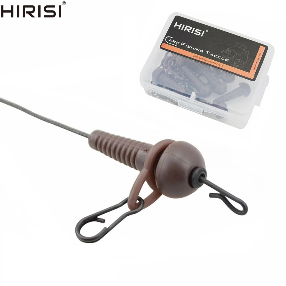 

10 Sets Carp Fishing Rig Kit Quick Change Swivel Snaps Carp Terminal Tackle Safety Sleeves