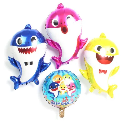

KUAWANL 10PCS/lot 54*67CM Baby Shark Birthday Party Theme Foil Helium Balloons Baby Shark Party Birthday Party Decoration