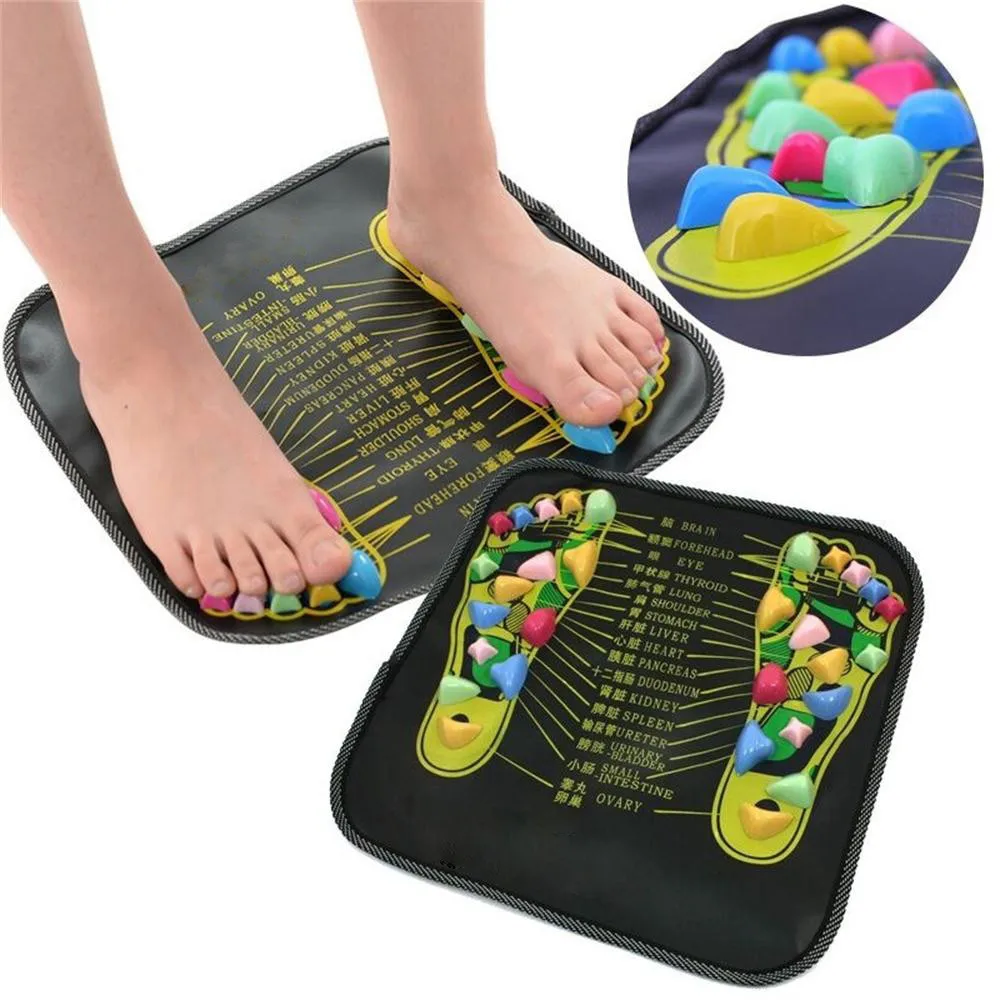 

Reflexology Walk Stone Foot Leg Pain Relieve Relief Walk Massager Mat Health Care Acupressure Mat Pad massageador M29