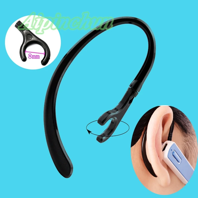 

Aipinchun 3Pcs Black 8mm 360 Rotary Earhook Durable Plastic Fit For Jabra EASYGO/EASYCALL/CLEAR/TALK Bluetooth Headset Headphone