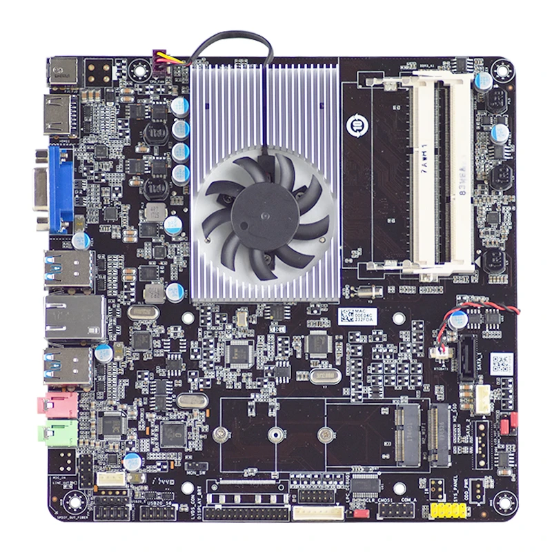 حاسوب شخصي مكتبي رقيقة البسيطة N3160 المتكاملة J3160 أربعة النواة THIN-ITX PC البسيطة اللوحة العاصمة بالطاقة مع موائم مصدر تيار