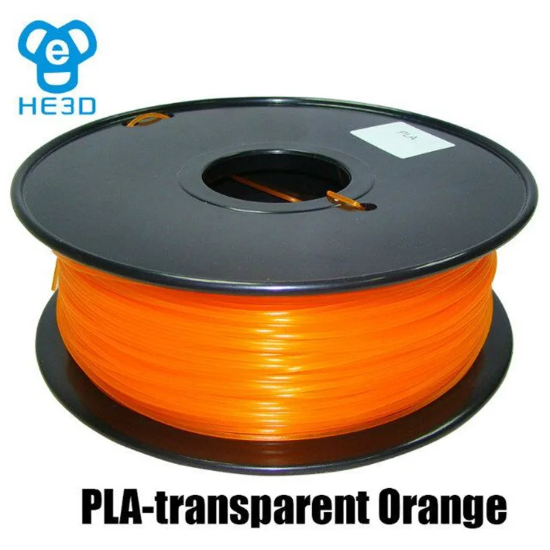 

High quality HE3D 1Kg Reprap 3D printer PLA 1.75mm filament , transparent color 3D printing material