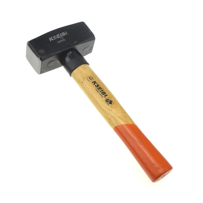 KSEIBI 1.5Kg Wooden Handle Club Lump Hammer Steel Head Wood Shaft