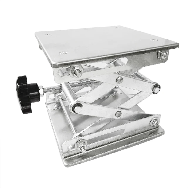 150*150 Mini Stainless Steel Lifting Platform Focus Adjustable For CNC Laser Engraving Machine Desktop Adjust Height 75-260mm
