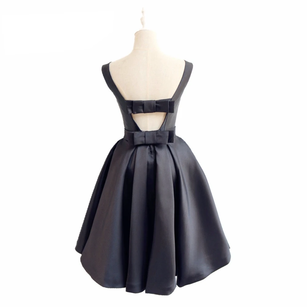 Sexy-Open-Back-Little-Black-Dress-Sleeveless-Satin-With-Bow-Cocktail-Dresses-for-Paty-2018-New (1)