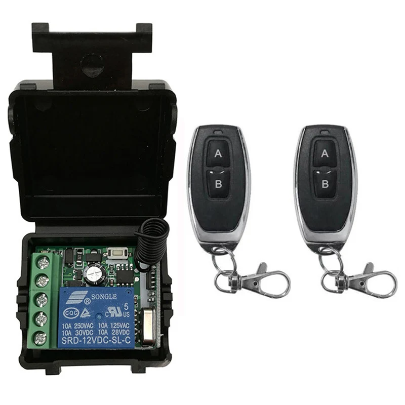 

433 Mhz Universal Wireless Remote Control Switch DC 12V 1CH Relay Receiver Module and RF Transmitter Electronic Lock Control Diy