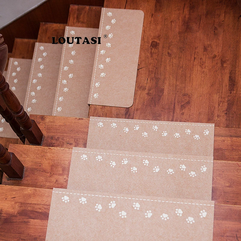 LOUTASI 5pcs/lot Stair Mats Carpet self-adhesive Rugs Luminous Non-slip Embroidered Floor Mat Foot Pad Bear Claw Pattern Carpets LOUTASI 5pcs/lot Stair Mats Carpet self-adhesive Rugs Luminous Non-slip Embroidered Floor Mat Foot Pad Bear Claw Pattern Carpets