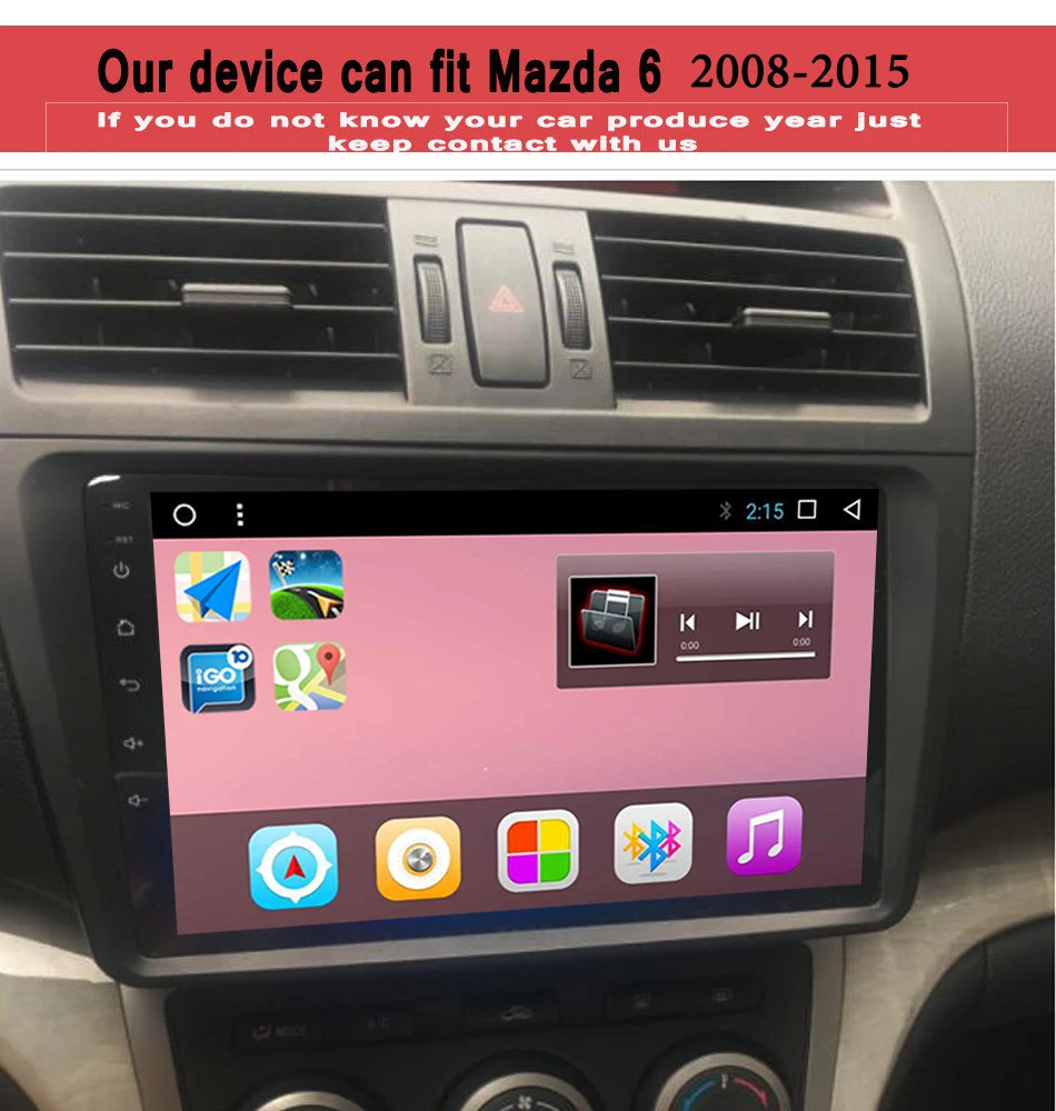 Best 2 Din Android 9.0 Car DVD Player Autoradio GPS Navigation for Mazda 6 Rui wing 9" IPS Screen Octa Core 4GB RAM OBD Head unit swc 1