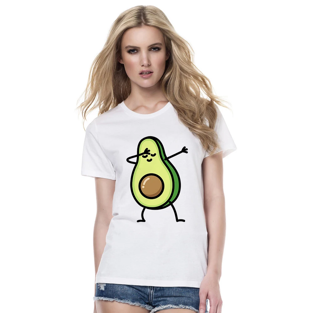 

Dabbing Avocado Printed Funny T-shirts Summer Cute Avocado Shirt Short Sleeve T-shirt Womens Small Fresh Casual Tees Tops Female