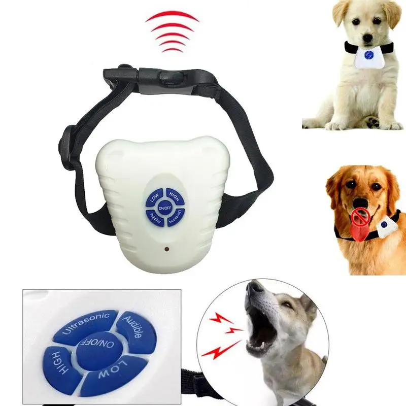 Misterolina Dog Bark Deterrent Ultrasonic Anti Barking Device Pet Bark Control Collar Dog
