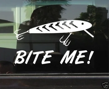 

BITE ME! RAPALA stickers FISHING BIG Vinyl Decal sticker Windshield Car Styling 15cm