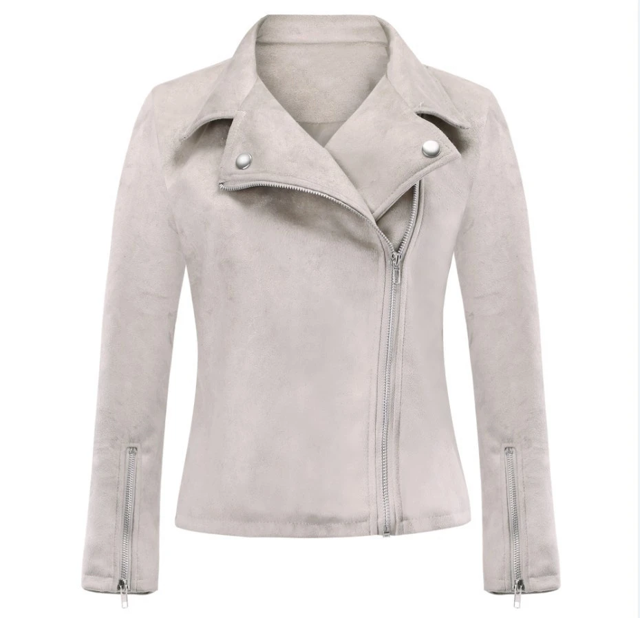 Modecrash Женская куртка из искусственной замши на молнии с отложным воротником, Осень-зима, Новое поступление, верхняя одежда размера плюс