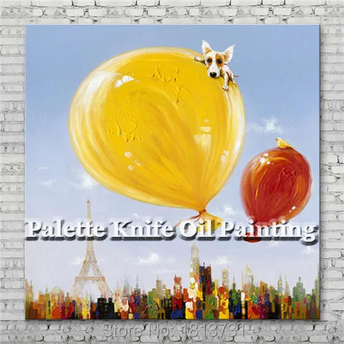 

Modern hand-painted oil painting the sitting room the bedroom adornment picture of the Eiffel Tower