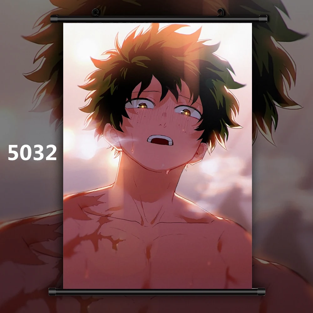 Boku no My Hero Academy Bakugou Katsuki Todoroki Shoto Midoriya Izuku Аниме Манга настенный плакат свиток D - Цвет: 5032