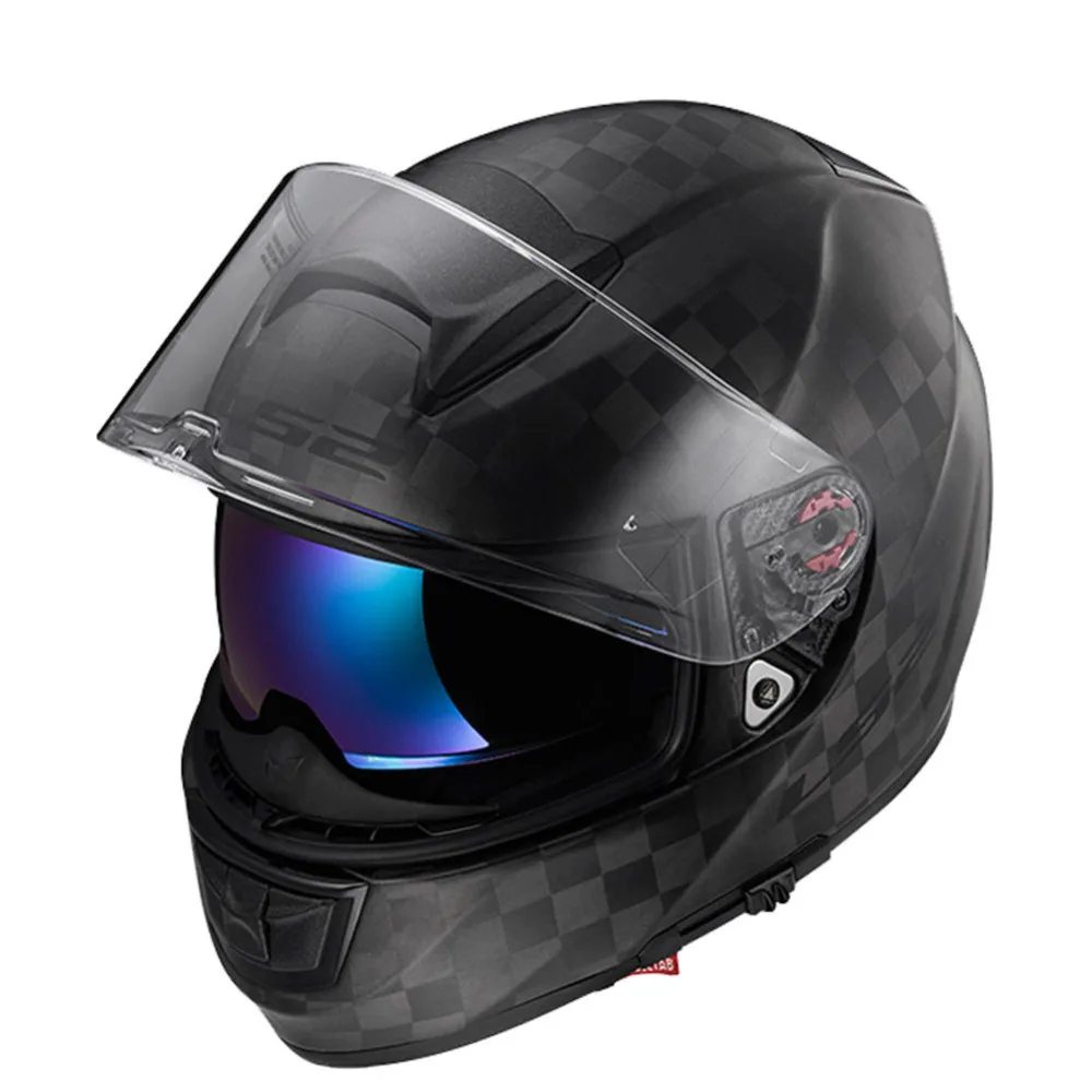 LS2 12 K углеродного волокна мотоциклетный шлем для гонок анфас Capacete Moto руля каск