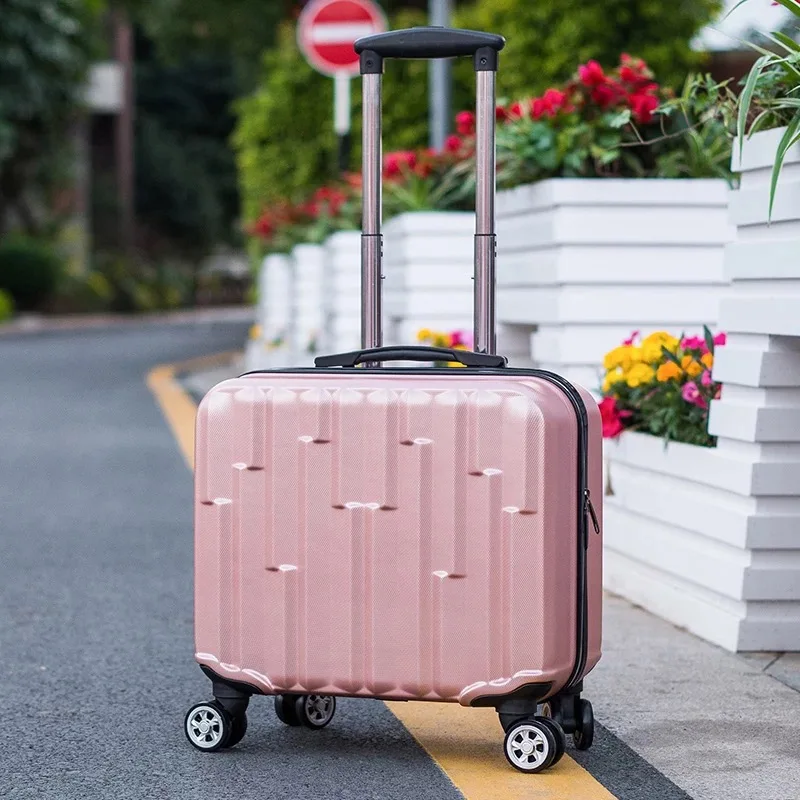 18 дюймов Дорожный чемодан для женщин и мужчин на колесиках, дорожные сумки на колесиках, студенческий багаж на колесиках, сумка для посадки, чемодан для путешествий - Цвет: Style as shown