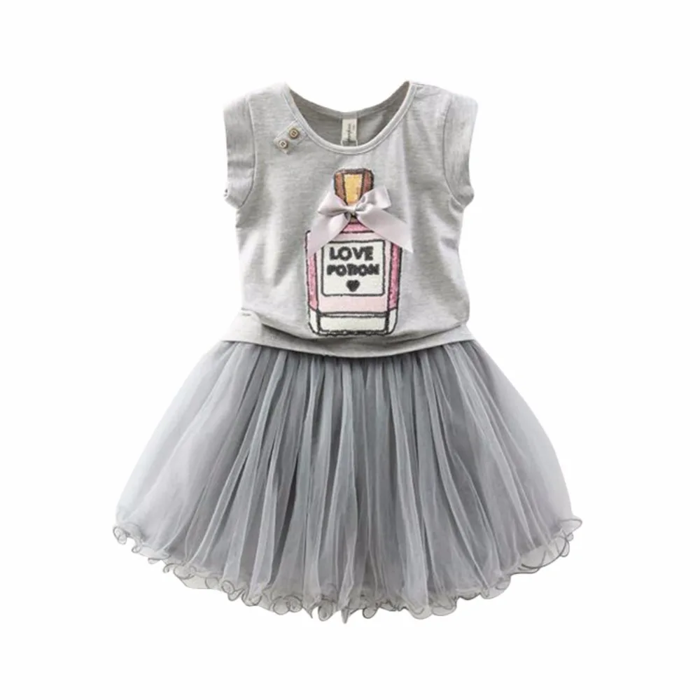 

New Arrival Kids Clothes Sets Baby Girls Short sleeve Baby Girl Clothing Set Shirt Tops Tutu Skirts 2 Pcs