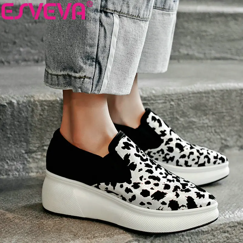 

ESVEVA 2019 Women Shoes New Fashion High Heels Women Pups Slip on All Match Pointed Toe Spring/autumn Casual Ladies Pumps 34-42