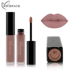 NICEFACE Nude Batom mate Lipgloss макияж жидкая губная помада с увлажняющим действием длительное время Levre матовый блеск для губ красота Косметика Румяна