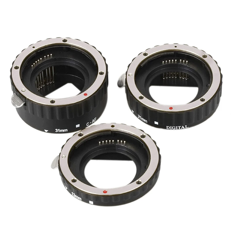 1set Lens Adapter Metal Auto Focus AF Macro Extension Tube Ring with Bag for Canon EOS | Электроника