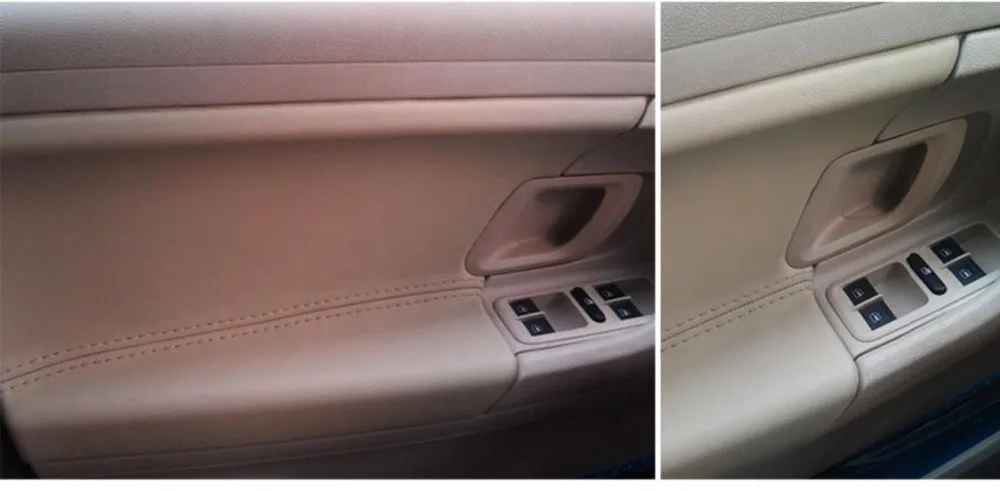 4 шт микрофибра кожа передняя/задняя Дверная панель подлокотник крышка защитная накладка для Skoda Fabia 2008- с креплением