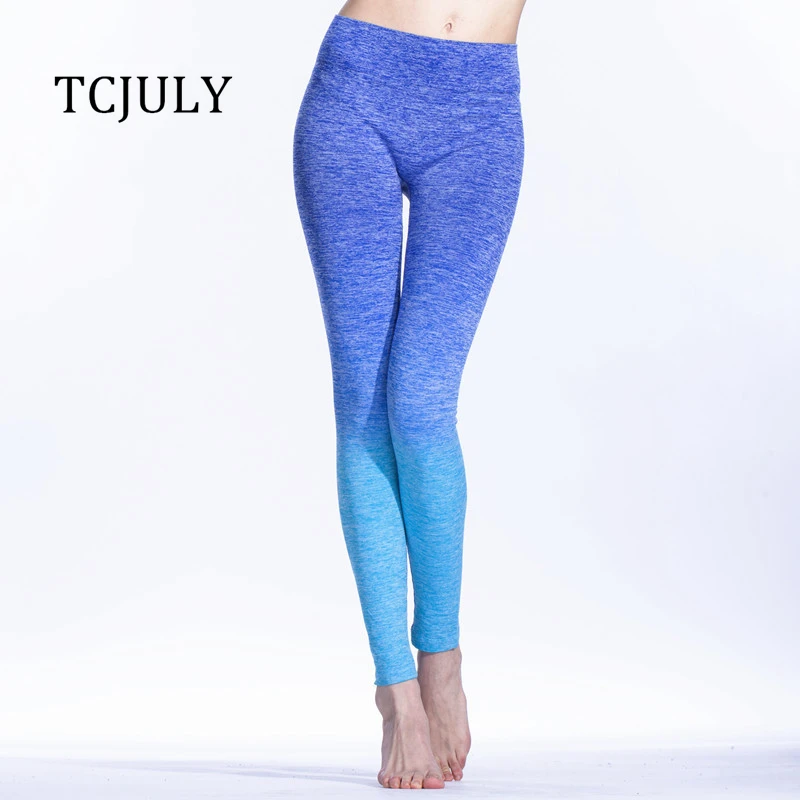

TCJULY 2019 Spring New Arrival Fitness Power Flex Pants Skinny Push Up Woman Leggings Solid High Waist Ankle Length Pants Legins
