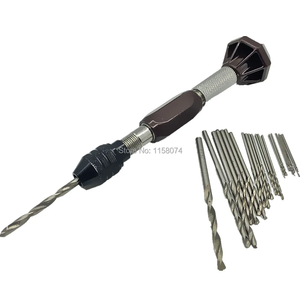 25pcs Hss Twsit Mini Micro Drill Bit W/ Manual Hand Drilling Clamping 0.3-3.5mm Multi Chuck Jewelry Craft Pin Hole Reamer | Инструменты