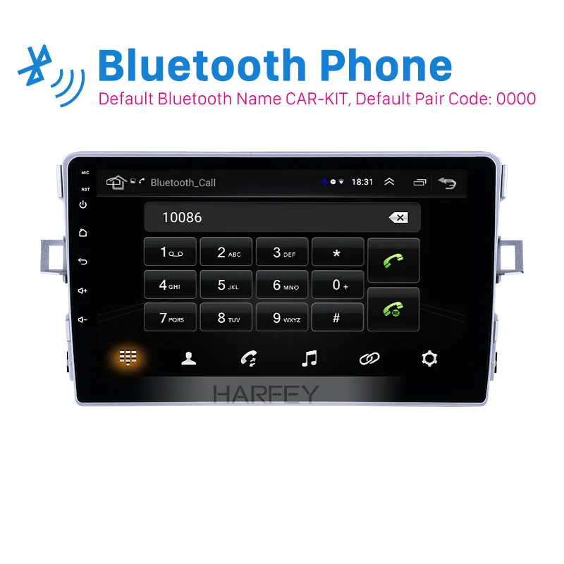 Harfey Android 9. 0 9 &quotGPS навигация Радио для Toyota Verso 8 1 2011 с WIFI Bluetooth AUX поддержка Carplay