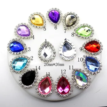 

YWXINXI Hot Sale 10Pcs/Lot 20*25mm Diy Rhinestones Jewelry Accessories For Hand Made New Fashion Shiny Cabochon Setting Supplies