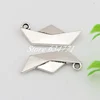 10Pcs  Zinc Alloy Origami Paper Boat Folding Art Charm Pendants  For Jewelry Making Findings 10x25mm A-452 4