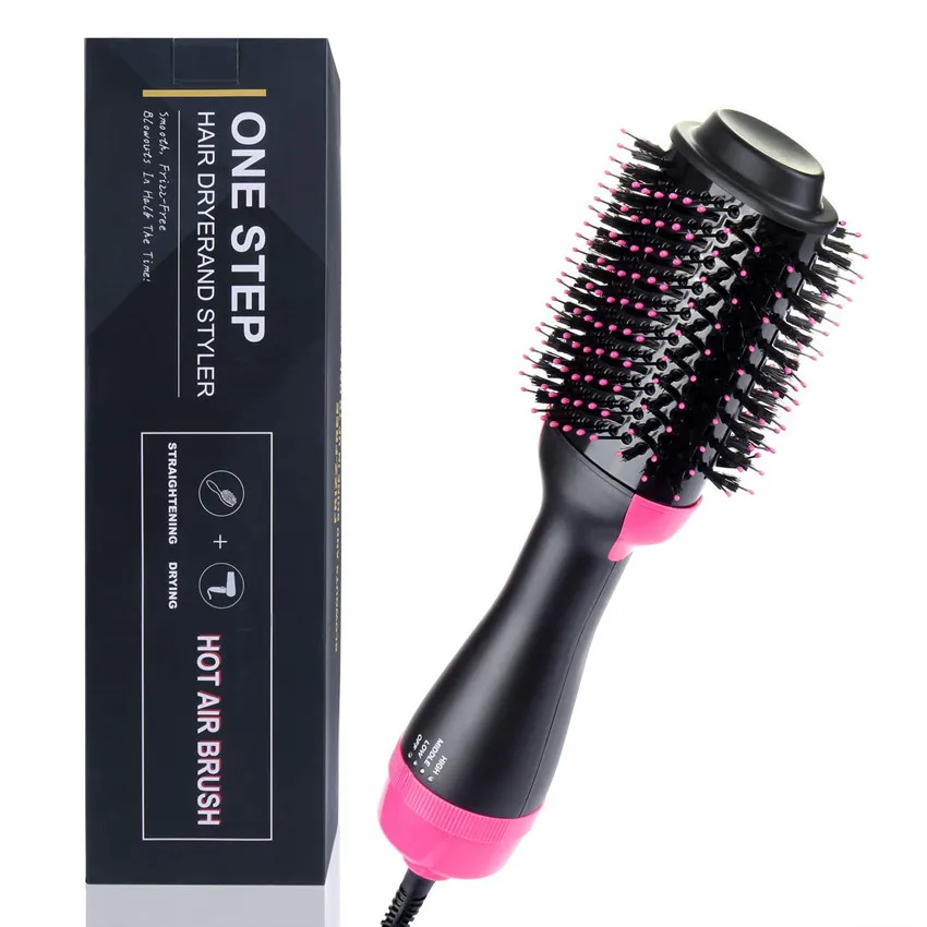 Escova de Cabelo Quente em Linha Ferramenta de Estilo de Cabelo Multi-função Emaranhado Detanglin Pente Infravermelho Ânion Negativo ar Reta Dropshipping 3-em-1 1 High Quality Beleza e saúde