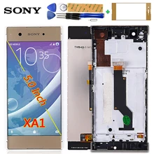 SONY Xperia XA1 G3116 G3121 G3123 G3125 G3112 5,0 дюймовый ЖК-дисплей дигитайзер сборка сенсорный экран Рамка с бесплатными инструментами