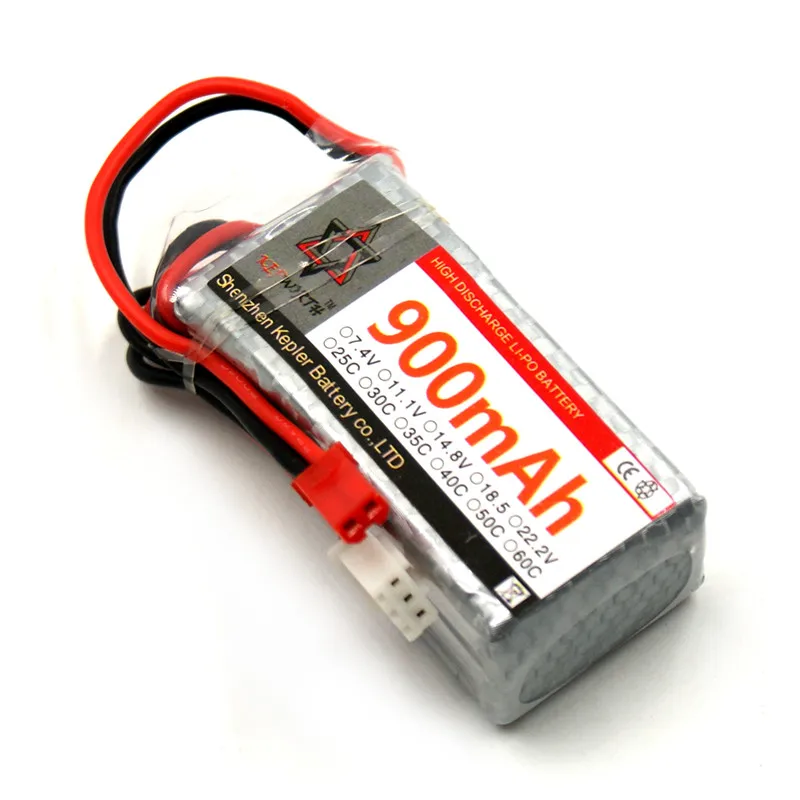 

2s 7.4v Lipo Battery 900mAh 25c Li-Polymer Battery For RC Car Plane Boat Helicopter Airplane Truck Tank