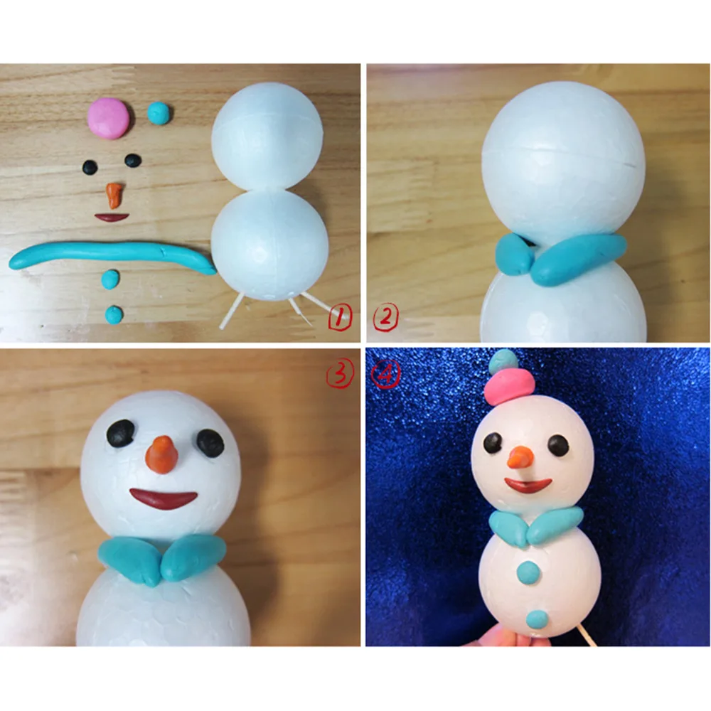 

10Pcs 8CM On Sale DIY Natal Party BallWedding Ball Decor Supplies Spheres Decor Crafts Modelling Polystyrene Styrofoam Foam