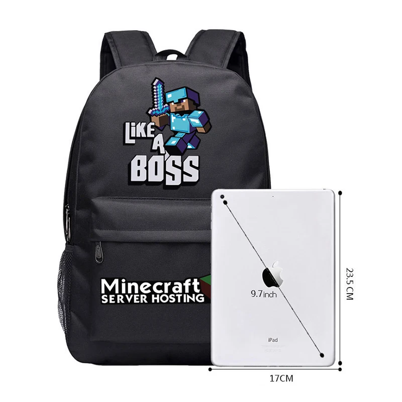 Minecraft Teenage Backpack Luminous Boys Girls School Bag Women Women Travel Game Pattern Rucksack Mochila Schoolbag BP0250 (6)