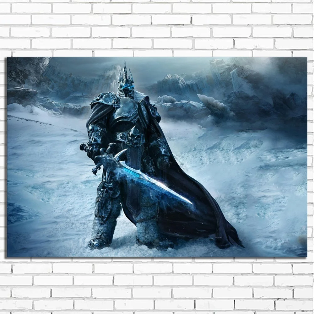 Игровой постер World of Warcraft rawth Lich King HD холст картина фантастическое настенное