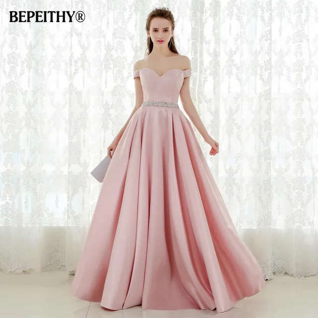 Vestido De Festa A line Long Evening Dress Vintage Off The Shoulder ...