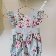 Европейский и американский комбинезон для маленьких девочек; шорты для маленьких девочек; летние комбинезоны с цветочным принтом