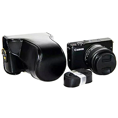 Чехол-сумка из искусственной кожи для Canon EOS M200 M10 M100 15-45 мм с ремешком