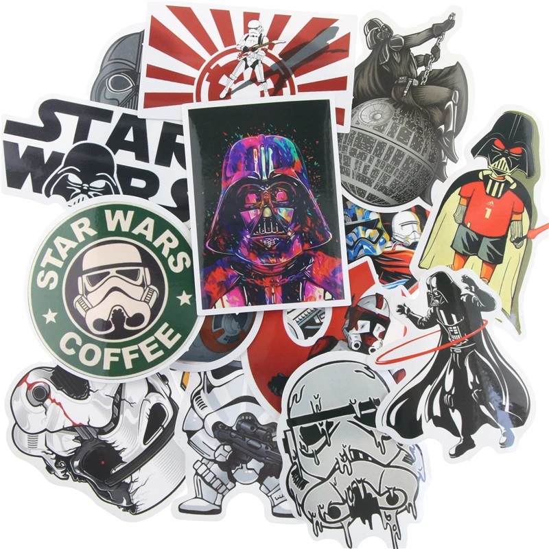 25 Kinds Star Wars Waterpoof Fuel Cap Creative Sticker For Skateboard Laptop Luggage Fridge font b