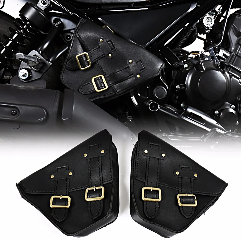 Black 1 Pair Left Right Motorcycle Side Storage Saddle Bag Fit for Honda CMX 300 500 17-18 Qiilu Motorcycle Saddle Bag 