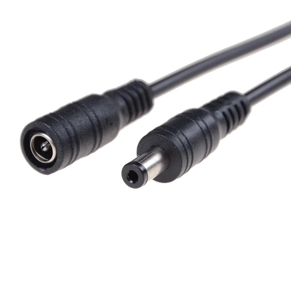 

ZLinKJ black 5Pcs DC 5.5x2.1mm male female Connector Plug Cable Wire