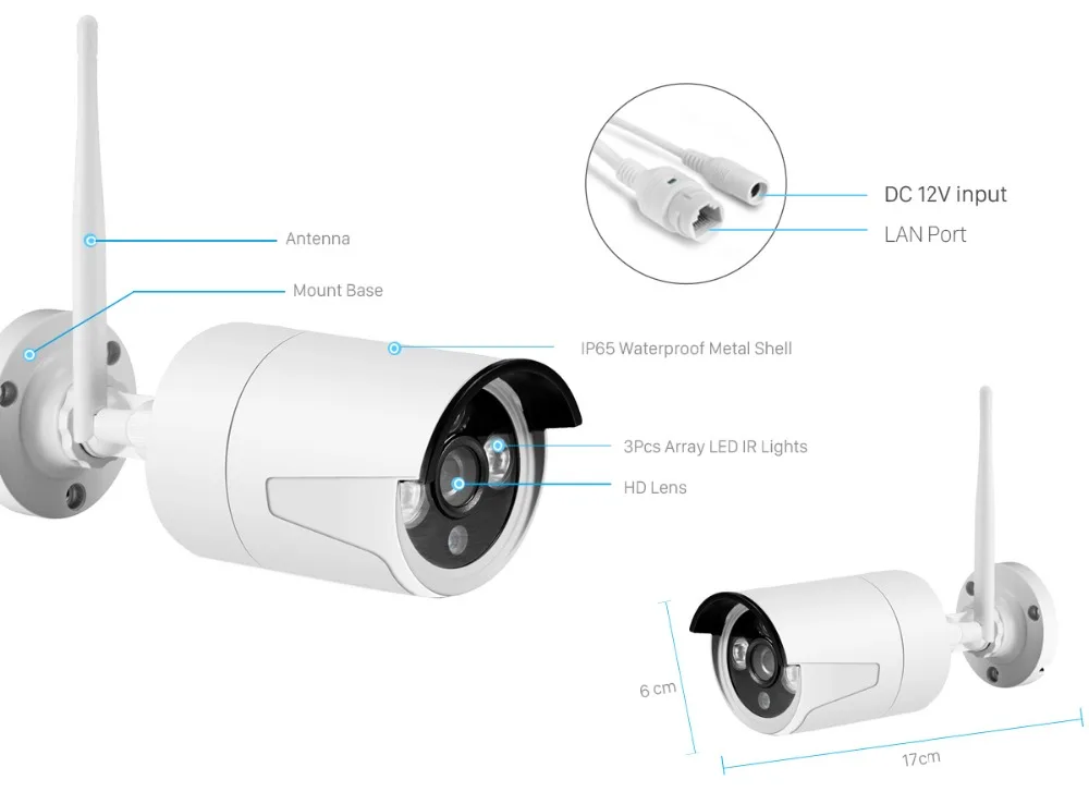 ANBIUX 4CH 1080P HDMI Беспроводная NVR Камера безопасности Система 720P 1.0MP ИК наружная камера видеонаблюдения WiFi P2P комплект видеонаблюдения