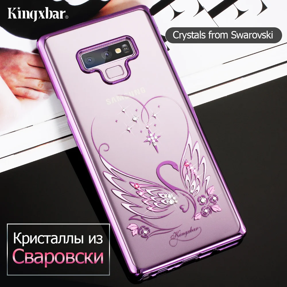 KINGXBAR Case for Samsung Galaxy Note 9 Case Crystal from Swarovski Cover for Samsung Galaxy Note 9 Cover Luxury Transparent     (1)