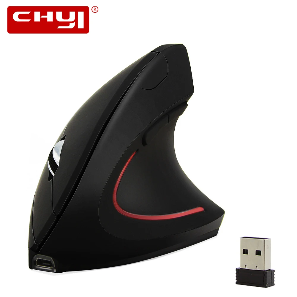 

CHYI Wireless Mouse Ergonomic Vertical 800/1200/1600 DPI Optical Computer Mice Gaming 5 Buttons Mause for Laptop PC Gamer