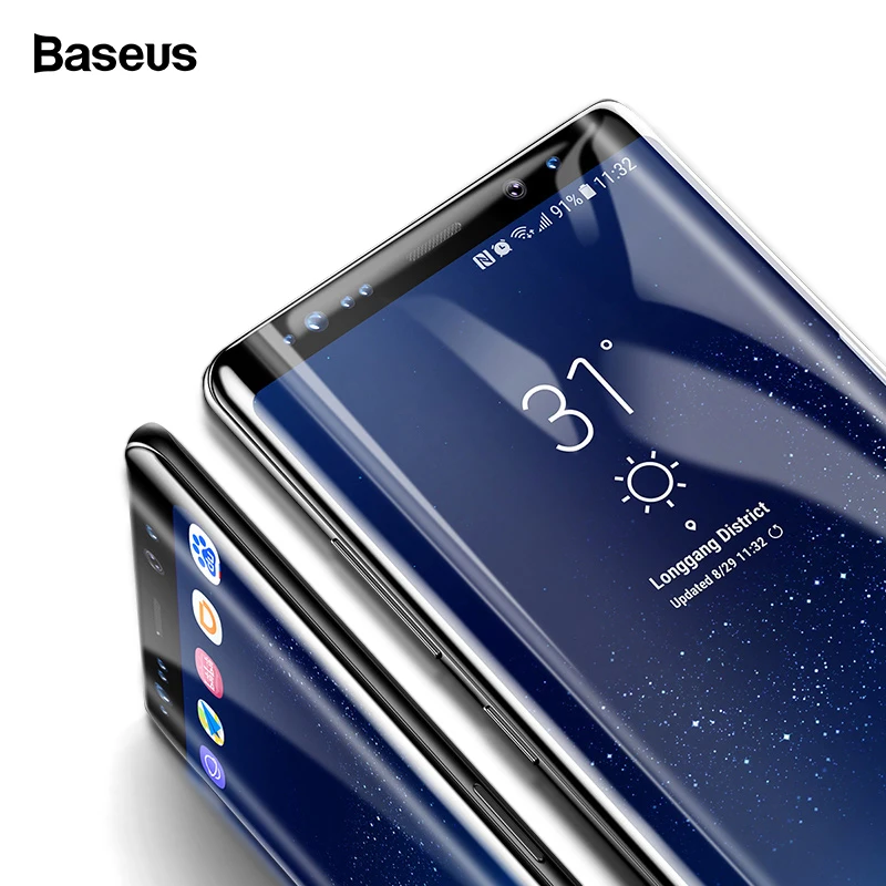 

Baseus Screen Protector For Samsung Galaxy Note 8 Note8 3D Arc Tempered Glass For Galaxy Note 8 Full Protective Glass Film