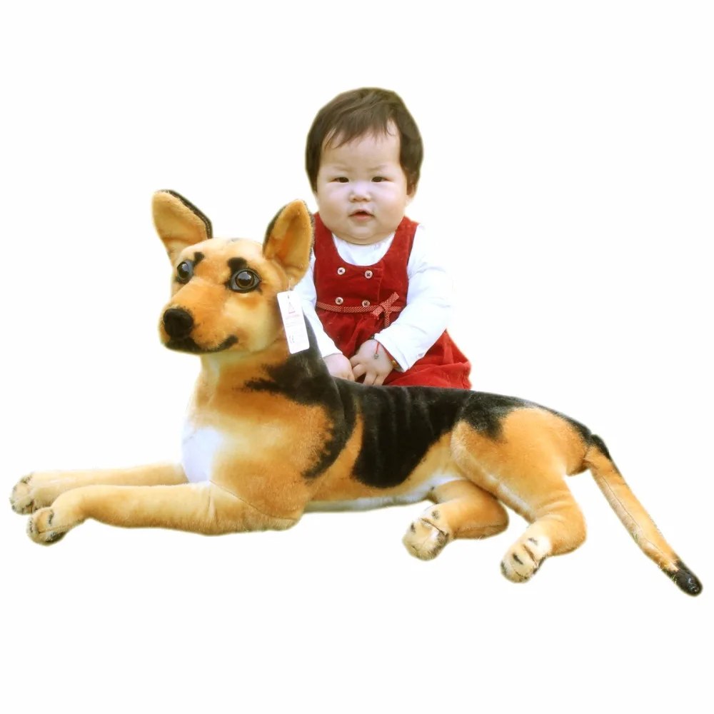 JESONN Lifelike Stuffed Animals Shepherd Dog Toys Plush for Kids Gifts 15.3 Inch 